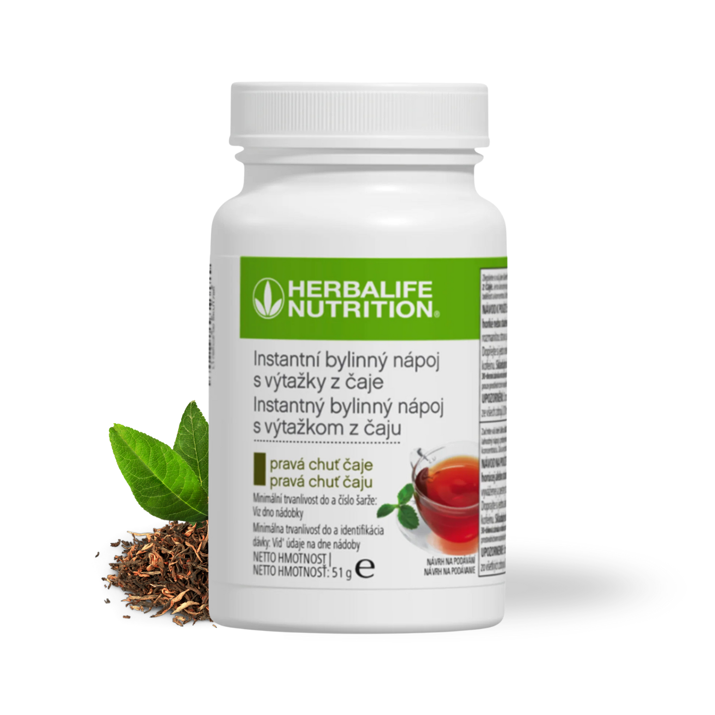 Instantní bylinný nápoj s výtažky z čaje