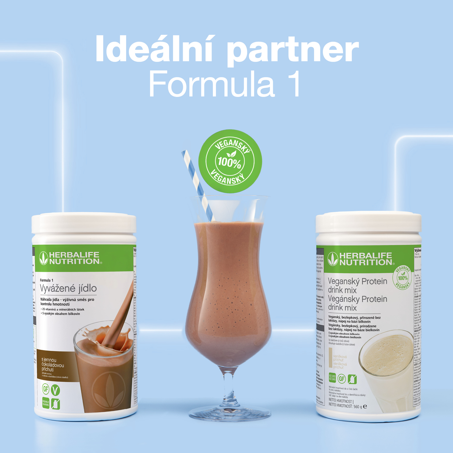 Vyvážená snídaně Formula 1 a Protein Drink Mix
